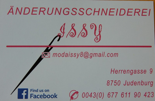 Änderungsschneider Issy - Visitenkarte